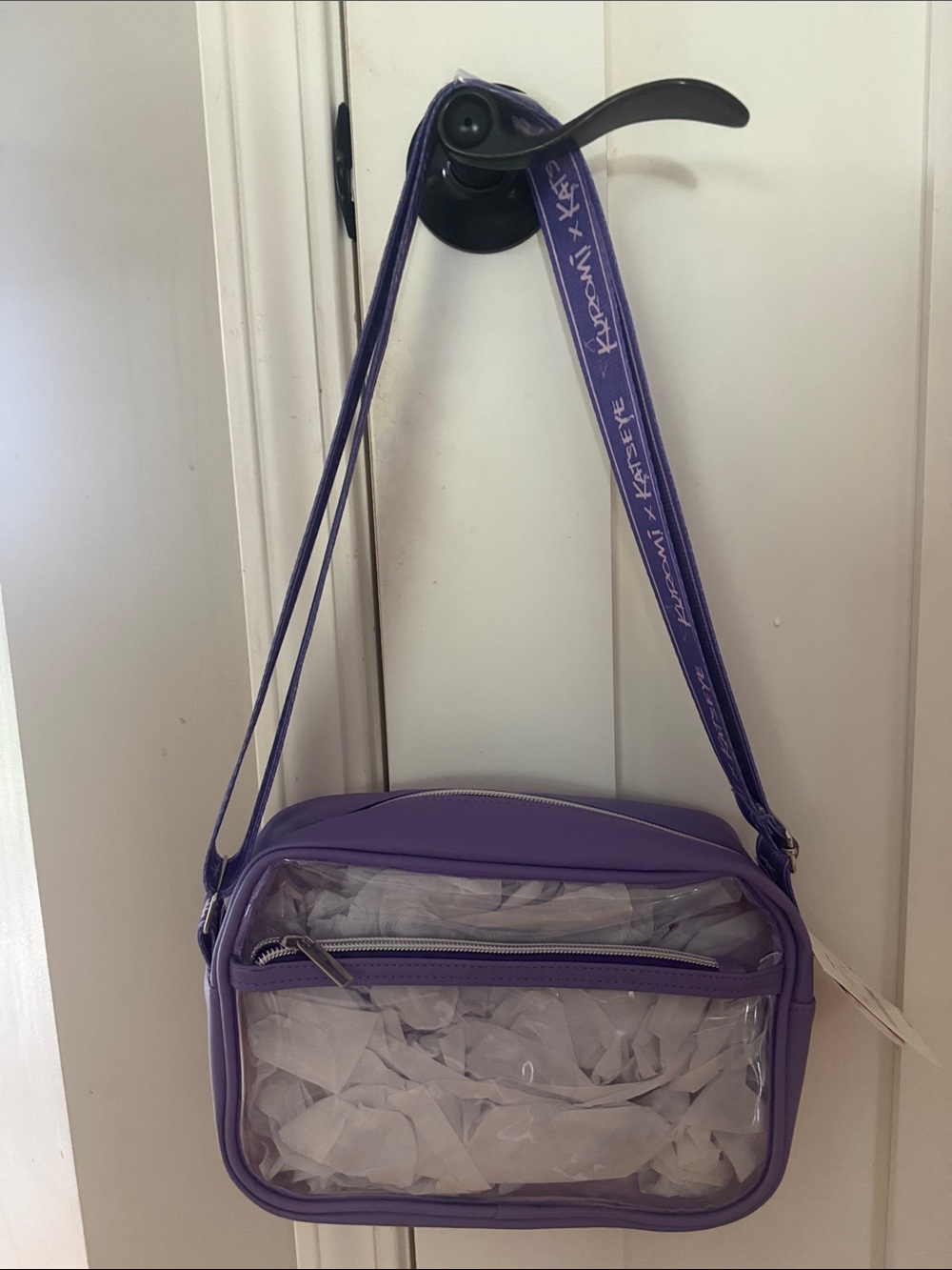 Katseye x Kuromi Purple Clear Crossbody Bag